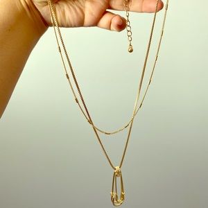 ⚡️2 for $20 Hudson Bay Safety Pin Necklace